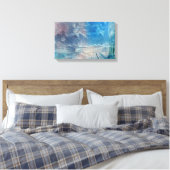 Een olieverfschilderij genaamd Palette van Samuel Canvas Afdruk (Insitu (Slaapkamer))