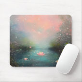 Een olieverfschilderij op een vijver muismat (Met muis)