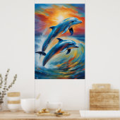 Een olieverfschilderij stijl portret poster van do (Keuken)