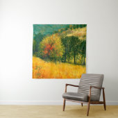 Een olieverschilderij op canvas met een seizoensge wandkleed (In situ)