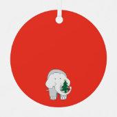 Een Olifant Christmas Custom Ornament (Voorkant)