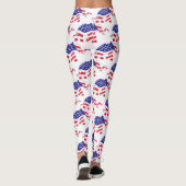 Een olifant gemaakt in de Amerikaanse vlag Leggings (Achterkant)