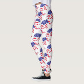 Een olifant gemaakt in de Amerikaanse vlag Leggings (Links)