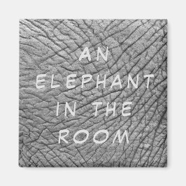 Een olifant in de foto van de ruimtehuid met witte magneet