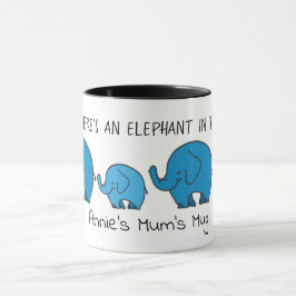 Een olifant in de kamer - gepersonaliseerd, mama's mok