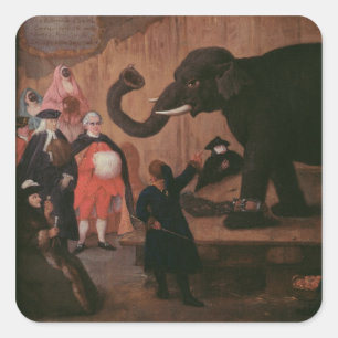 Een olifant in Venetië (olie op doek) Vierkante Sticker