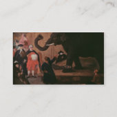 Een olifant in Venetië (olie op doek) Visitekaartje (Achterkant)