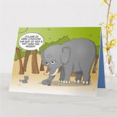 Een olifant is niet bang van muizen. kaart (Gele Bloem)