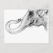 Een olifant is trouw 100% briefkaart (Voorkant)