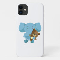 Een olifant met teddybeer