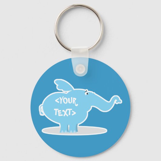 Een olifant personaliseren,<YOUR TEXT> Sleutelhanger (Voorkant)