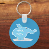 Een olifant personaliseren,<YOUR TEXT> Sleutelhanger (Voorkant)