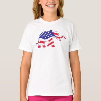 een olifant van de Amerikaanse vlag T-shirt