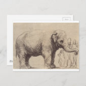 Een olifant van Rembrandt Briefkaart (Voorkant / Achterkant)