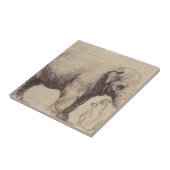 Een olifant van Rembrandt Tegeltje (Zijkant)