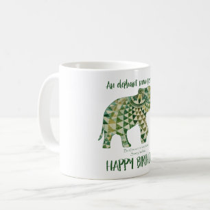 Een olifant vergeet nooit - 'Birthday'-Kaart 1 Koffiemok