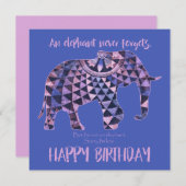 Een olifant vergeet nooit - 'Birthday'-Kaart 2 (Voorkant / Achterkant)