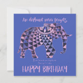 Een olifant vergeet nooit - 'Birthday'-Kaart 2 (Voorkant)