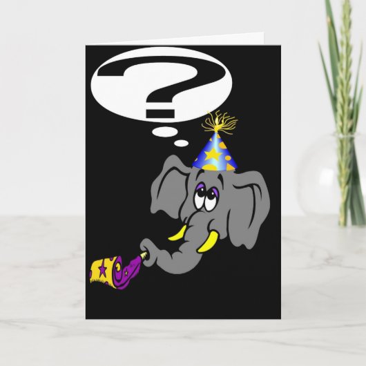 EEN OLIFANT VERGEET NOOIT FEESTDAGEN KAART (Voorkant)