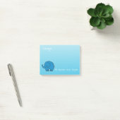 Een olifant vergeet nooit, op blauw, gepersonalise post-it® notes (Kantoor)