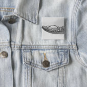 Een olifant vierkante button 5,1 cm (In situ)