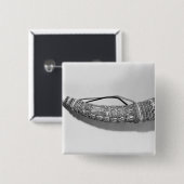 Een olifant vierkante button 5,1 cm (Voorkant /achterkant)