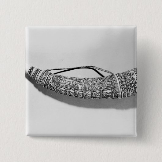 Een olifant vierkante button 5,1 cm (Voorkant)