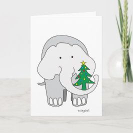 Een olifant's Christmas Holiday Kaart