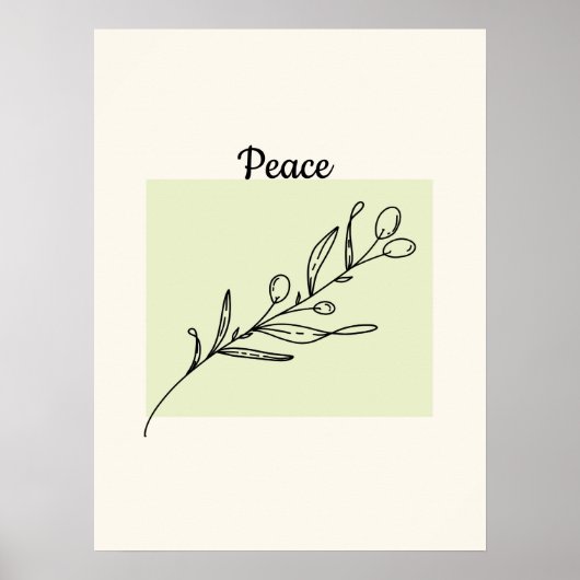 Een olijftak tekenen poster (Voorkant)