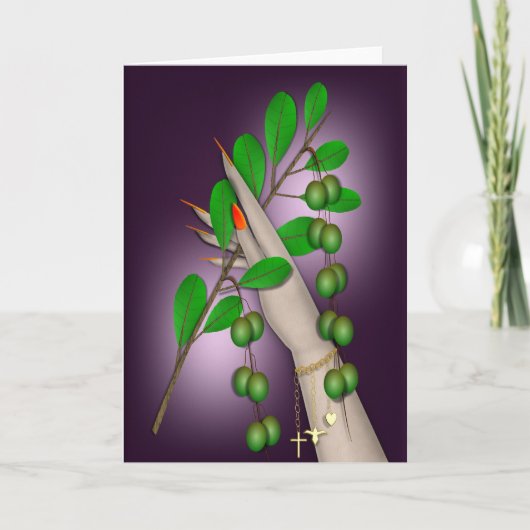 EEN OLIJFTAK VASTHOUDEN KAART (Voorkant)