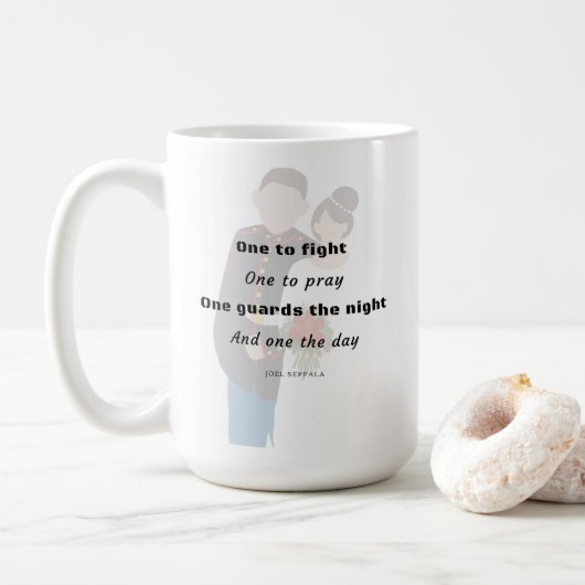 Eén om te vechten, één om te bidden Mok (Met donut)