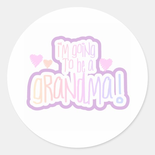 Een oma worden ronde sticker (Voorkant)