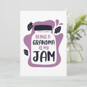 Een oma zijn is mijn jam bedankkaart (Staand voorkant)