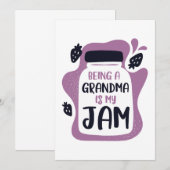 Een oma zijn is mijn jam bedankkaart (Voorkant / Achterkant)