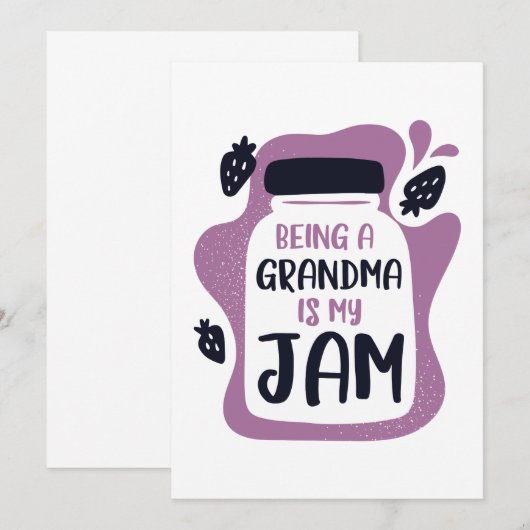 Een oma zijn is mijn jam bedankkaart (Voorkant / Achterkant)