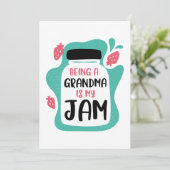 Een oma zijn is mijn jam bedankkaart (Staand voorkant)