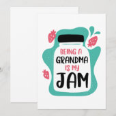 Een oma zijn is mijn jam bedankkaart (Voorkant / Achterkant)