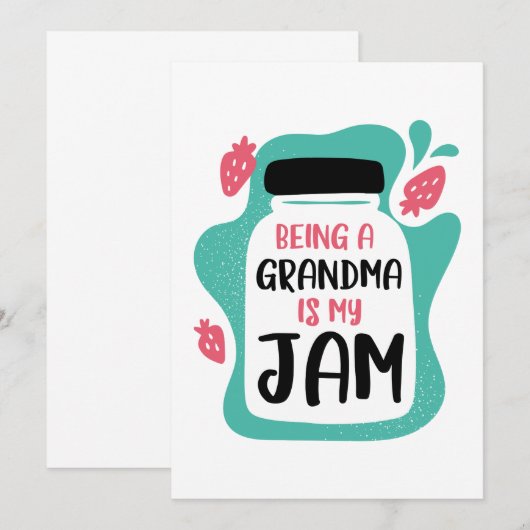 Een oma zijn is mijn jam bedankkaart (Voorkant / Achterkant)