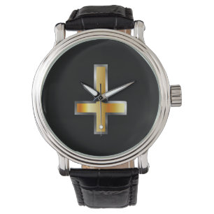 Een omgekeerde kruising, het kruis van Saint Peter Horloge