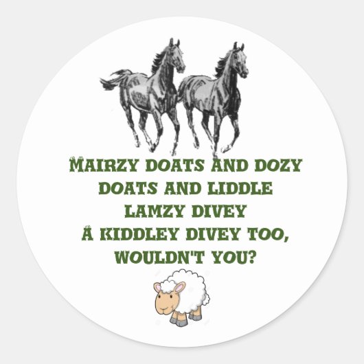 "Een omgekeerde ontvetting" Ronde Sticker (Voorkant)