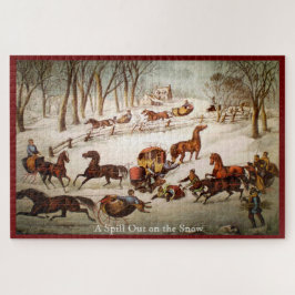 Een omgeslagen slee op de sneeuw Grote Puzzel