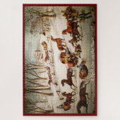 Een omgeslagen slee op de sneeuw Grote Puzzel Legpuzzel (Verticaal)