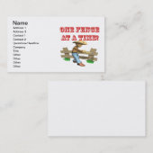 Eén omheining tegelijk visitekaartje (Voorkant / Achterkant)