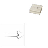 Een omlijnde pijl rubberen stempel (Gestempeld)