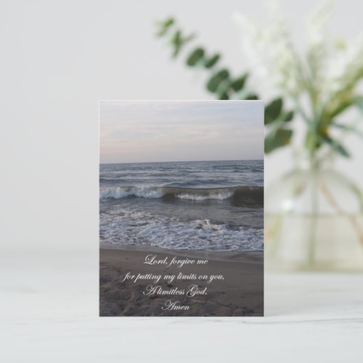 Een onbegrensd Briefkaart van Gods gebed (Staand voorkant)