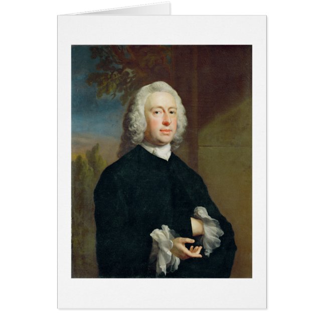 Een onbekend Man in zwart, 1735 (olie op canvas) (Voorkant)
