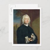 Een onbekend Man in zwart, 1735 (olie op canvas) Briefkaart (Voorkant / Achterkant)