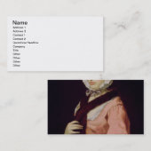 Een onbekende vrouw genaamd Peg Woffington (olie o Visitekaartje (Voorkant / Achterkant)