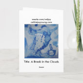 Een onderbreking in het Wenskaart van Wolken Kaart (Achterkant)