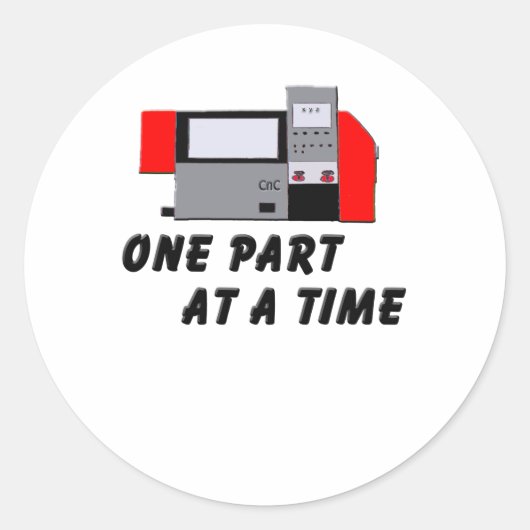 Eén onderdeel tegelijk ronde sticker (Voorkant)